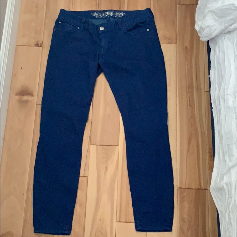 Express Jeans. Bright Blue. Great condition